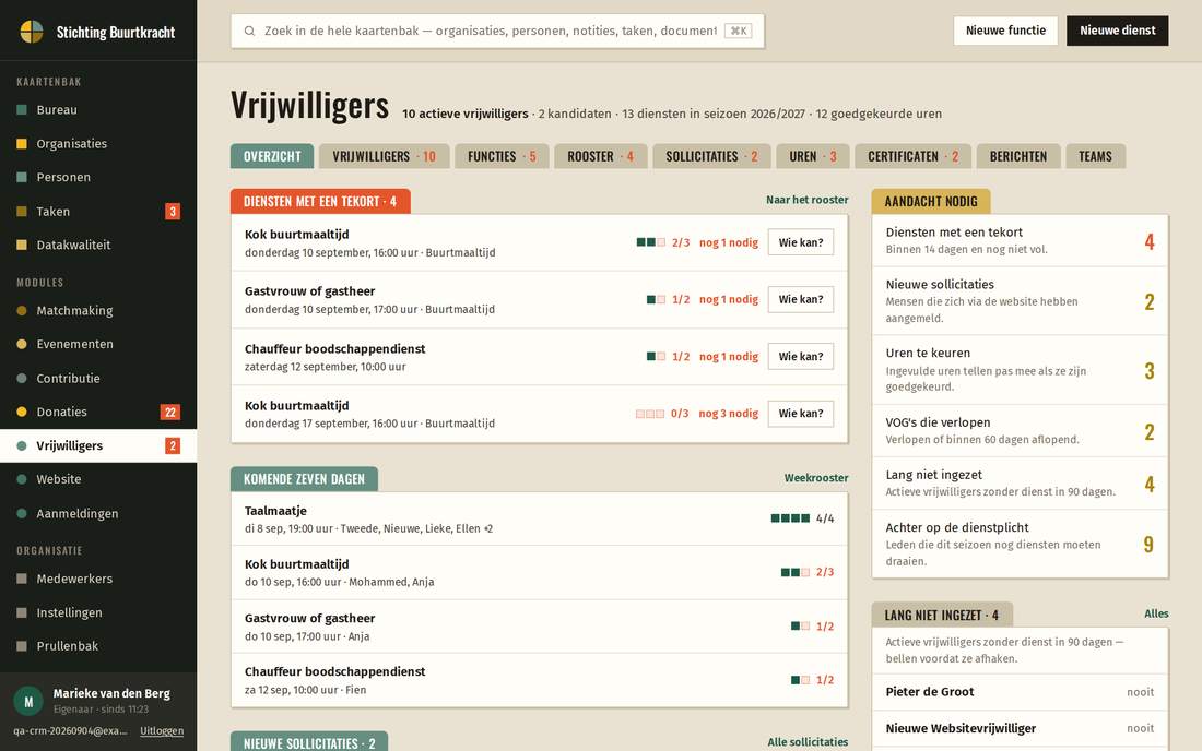 Ledenadministratie van een scoutinggroep: leden, contributie en opkomst